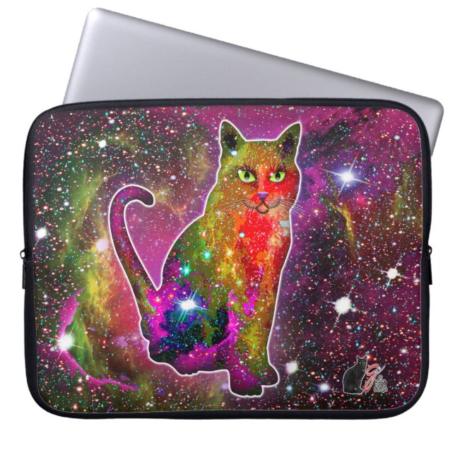 Kosmiskt Katt Zeta Elektronikväska Laptop Fodral (Framsidan)