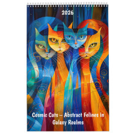Kosmiskt Katter – Abstrakt Kattdjur i Galaxens Rik Kalender