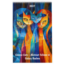 Kosmiskt Katter – Abstrakt Kattdjur i Galaxens Rik Kalender
