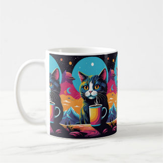 Kosmiskt Kattkaffe Kaffemugg