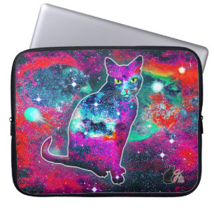 Kosmiskt Kattradioelektronikväska Laptop Fodral