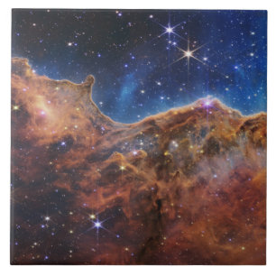 Kosmiskt klipp Carinanebulosan Rymden Webb-telesko Kakelplatta
