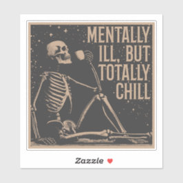 Kosmiskt kol: det avslappnade Skeleton Klistermärken