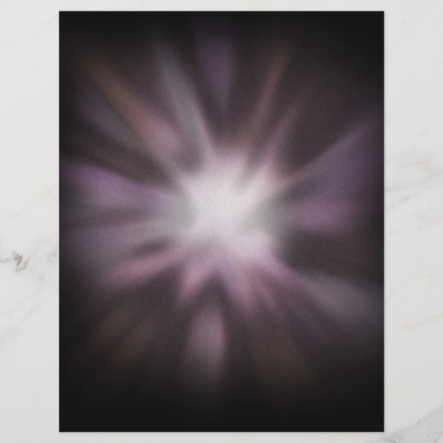 Kosmiskt konstverk med stjärnburst reklamblad (Framsidan)