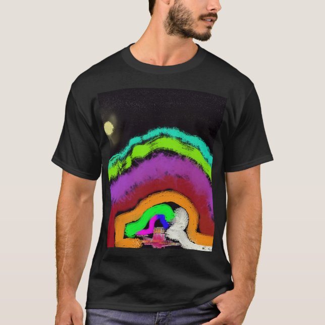 Kosmiskt Konstverk T Shirt (Framsida)