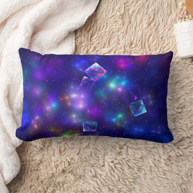 Kosmiskt Kub Lumbarkudde (Filt)
