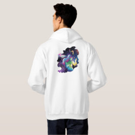 Kosmiskt Kvinnligt Väsen och Eterisk Stork i Djupe Hoodie