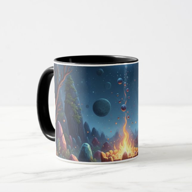 Kosmiskt lägereldsmagi Skog Kaffemugge Mugg (Framsida vänster)