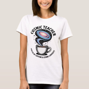 Kosmiskt lärarskap Rolkig galaxkaffe & Nyfikenhe T Shirt
