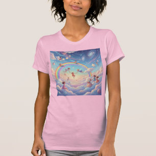 Kosmiskt Lekland Inre Barn i Himlens Regnbåge T Shirt