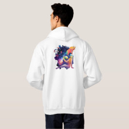 Kosmiskt liggande gudinna och hyena i rymden hoodie
