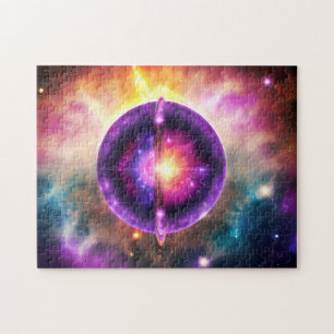 Kosmiskt Lila Blue Mystical Interstellar Object Pussel