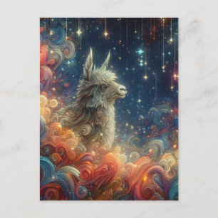 Kosmiskt Llama vykort