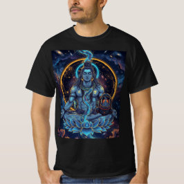 Kosmiskt Lord Shiva Meditation Astronaut Fantasy T Shirt
