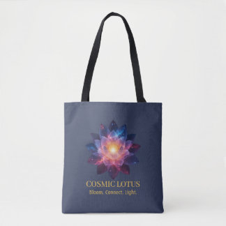 Kosmiskt Lotusblomma | Galaxen Blommar Energi Tygkasse