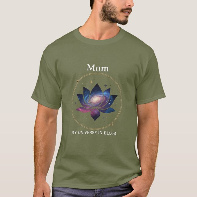 Kosmiskt Lotusblomma Mammas Blomning T Shirt (Framsida)