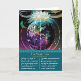 Kosmiskt lotusblommakort kort