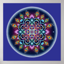 Kosmiskt Mandala Väggkonst Affisch