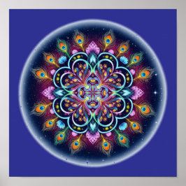 Kosmiskt Mandala Väggkonst Affisch