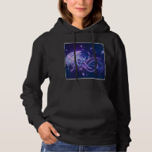 Kosmiskt maneter vuxen överdragshoodie