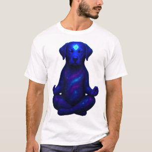 Kosmiskt mediterande hund med lysande tredje öga H T Shirt