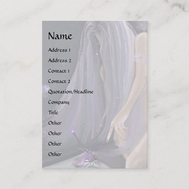 Kosmiskt möte visitkort (Framsida)