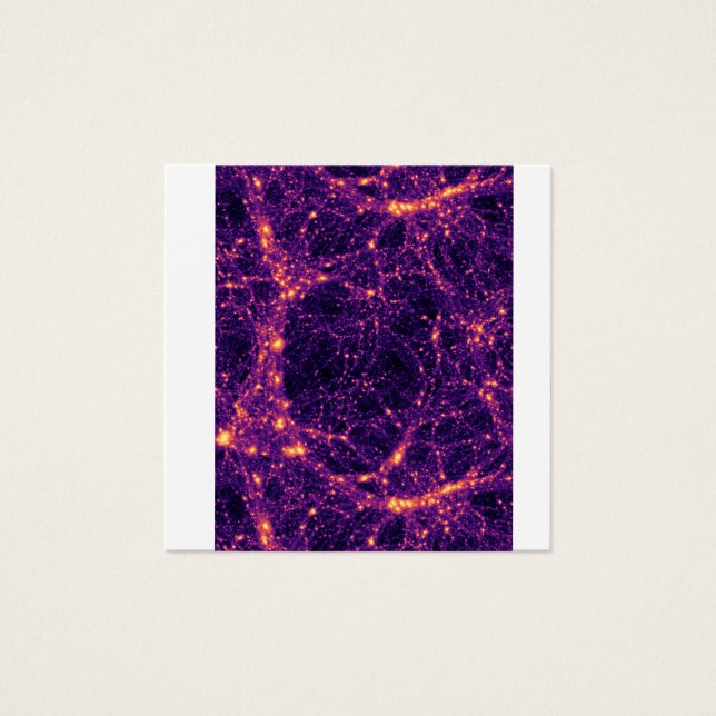 Kosmiskt nätverk fyrkantigt visitkort (Framsida)