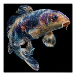 Kosmiskt Nebula Koi Perfect Poster
