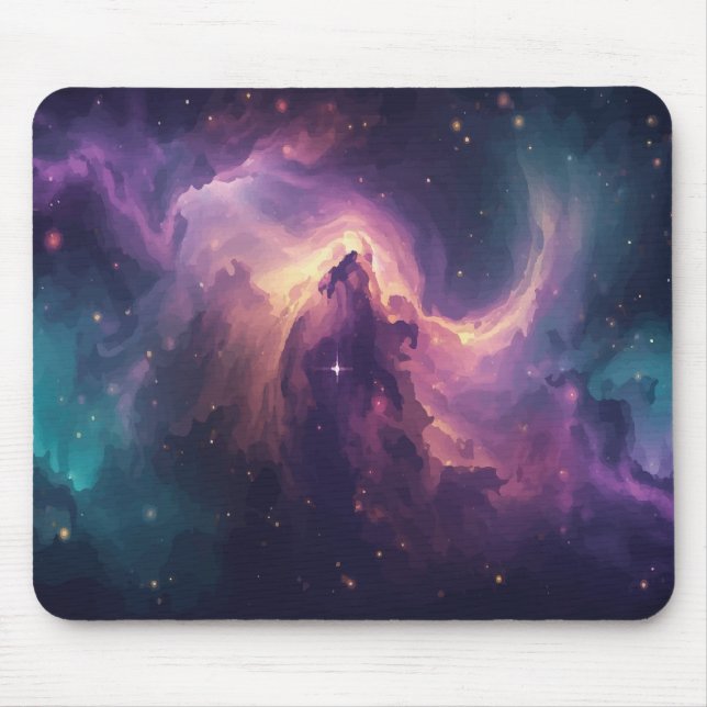 Kosmiskt nebulosa galaxmusmattan musmatta (Framsidan)