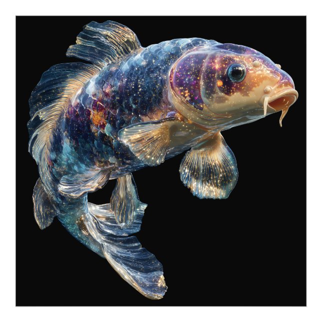 Kosmiskt nebulosa Koi Fototryck (Framsidan)