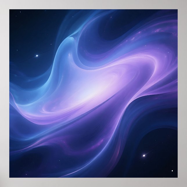 Kosmiskt nebulosagalleri abstrakt poster (Framsidan)
