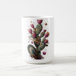 Kosmiskt ökenkaktus konst kaffemugg