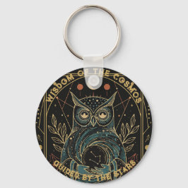 Kosmiskt Oracle Ugglor • Mystisk Celestial Nyckelring