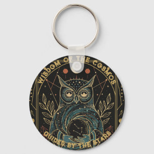 Kosmiskt Oracle Ugglor • Mystisk Celestial Nyckelring