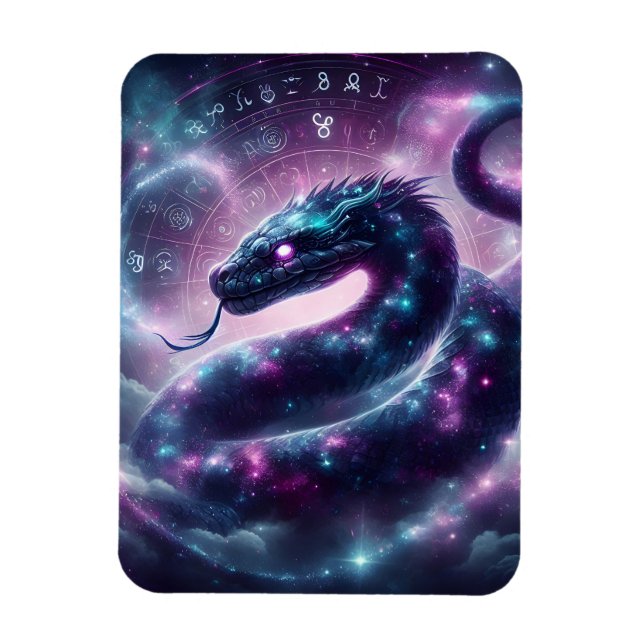 Kosmiskt Orm Zodiak Galax Astrologi Magnet (Vertikal)