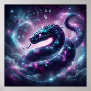 Kosmiskt Orm Zodiak Galax Astrologi Poster