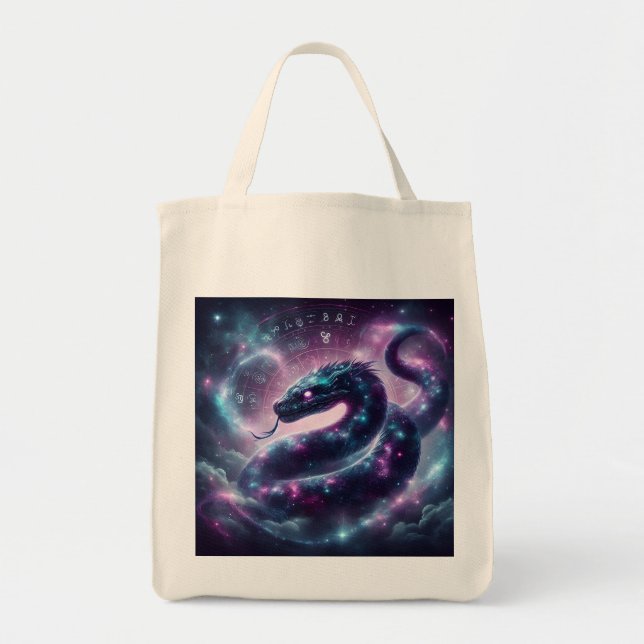 Kosmiskt Orm Zodiak Galax Astrologi Tygkasse (Framsidan)