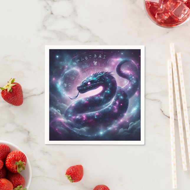 Kosmiskt Ormdjurkretsens Galax Astrologi Pappersservett (Insitu)