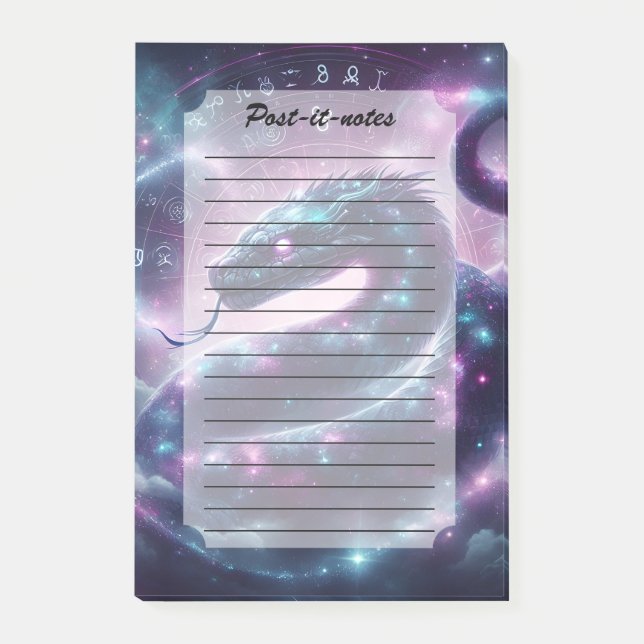 Kosmiskt Ormdjurkretsgalax Astrologi Post-it Block (Framsida)
