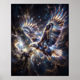 Kosmiskt Örn Stjärnstorm Flygning Poster
