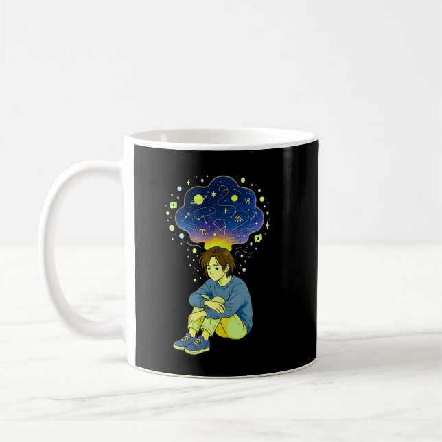 Kosmiskt överanalyserande • Andligt sinnesöverflöd Kaffemugg (Vänster)