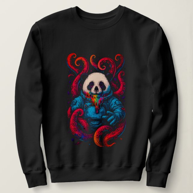 Kosmiskt Pandakrake T Shirt (Design framsida)