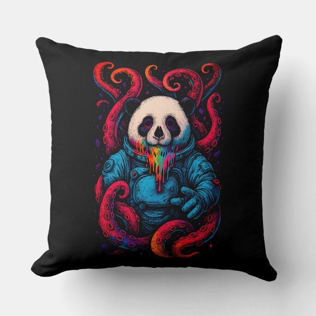 Kosmiskt Pandakraken Kudde (Framsida)