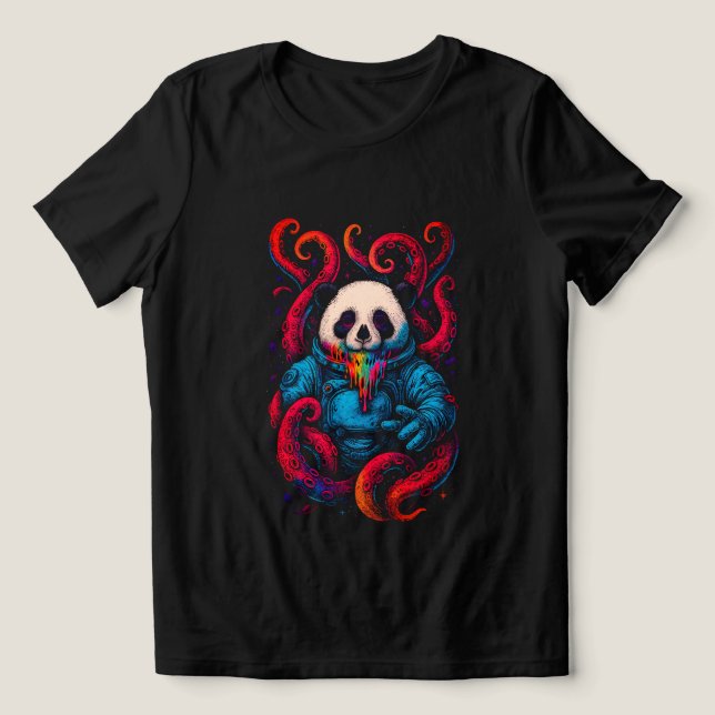 Kosmiskt Pandakraken T Shirt (Design Framsida)