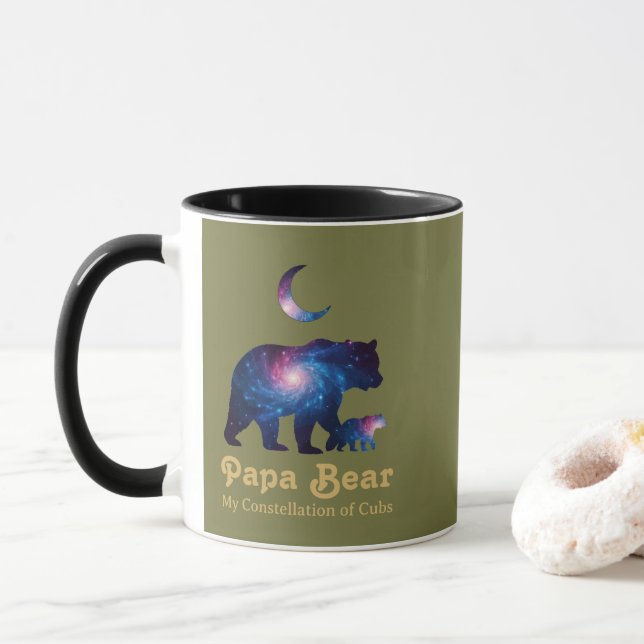 Kosmiskt Papa Björn & Unge Mugg (Med munk)