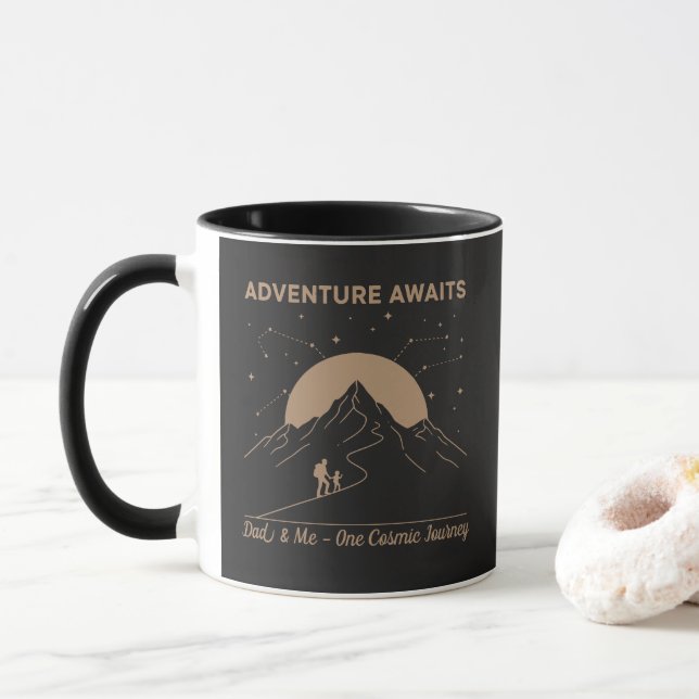 Kosmiskt Pappa & Mig-Äventyr Mugg (Med munk)
