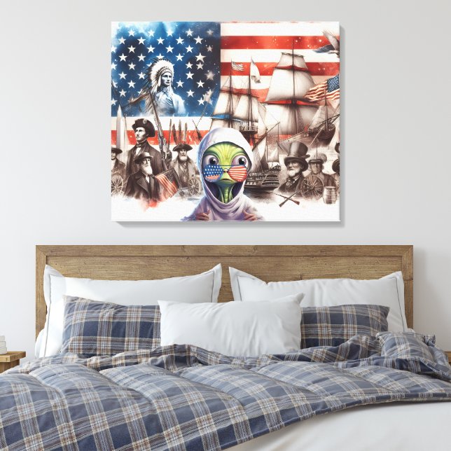 Kosmiskt patriot canvastryck (Insitu (sovrum))