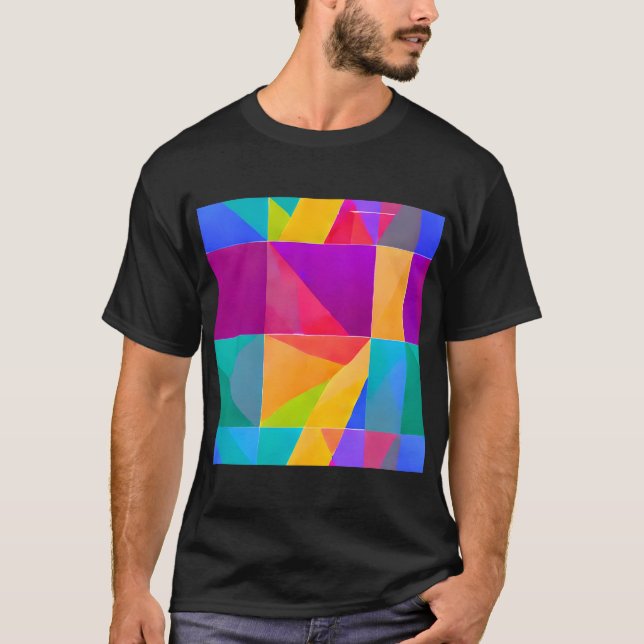 Kosmiskt Prisma Mörk T-Shirt (Framsida)