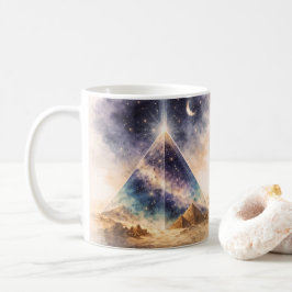 Kosmiskt pyramidiskt forntida Egypten-inspirerat Kaffemugg