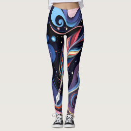 Kosmiskt Quill-elegans Leggings